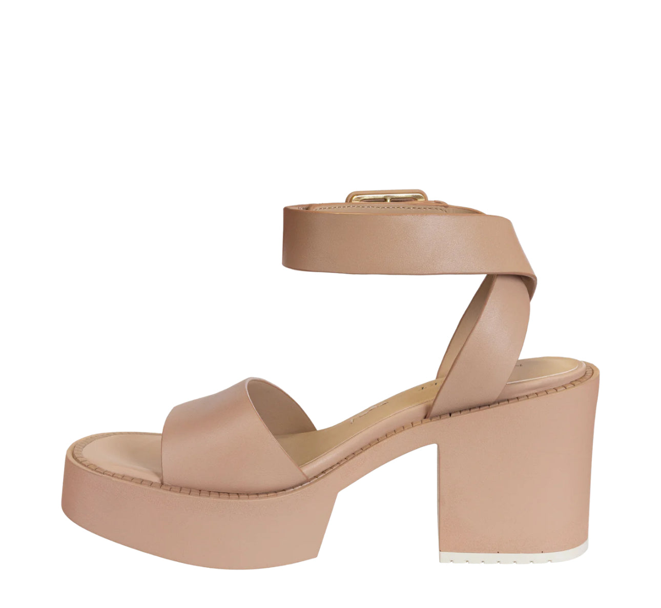 NAKED FEET Iconoclast Rosette Heeled Sandals