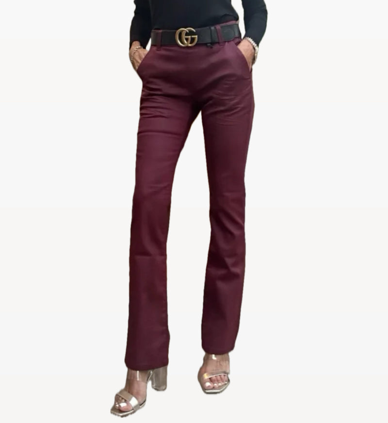 Bevy Flog Nansi Pants - Merlot Snake