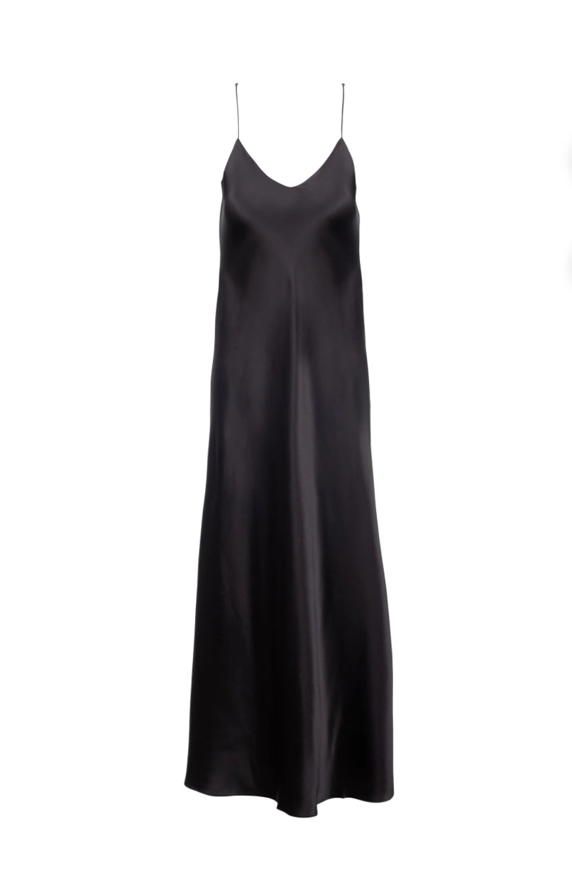 DANNIJO Mossy Maxi Slip Dress - Noir