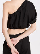 Stateside Linen One Shoulder Top - Black