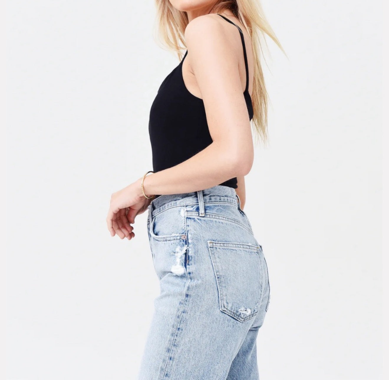 AGOLDE Squareneck Bodysuit - Black