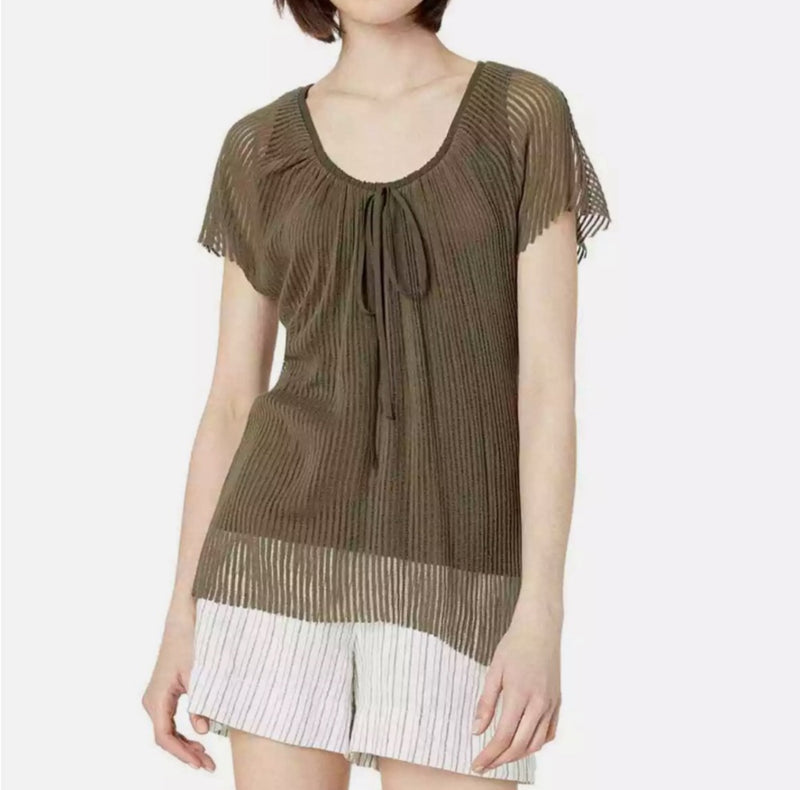 Bailey/44 Bonobo Sheer Knit Top - Palm