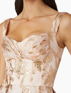 Shoshanna Ophelia Organza Tea-Length Dress - Blush Gold