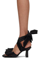 GANNI Soft Bow Heeled Sandals - Black