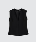 rag & bone Sonia Sleeveless Crepe Top - Black