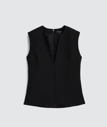 rag & bone Sonia Sleeveless Crepe Top - Black