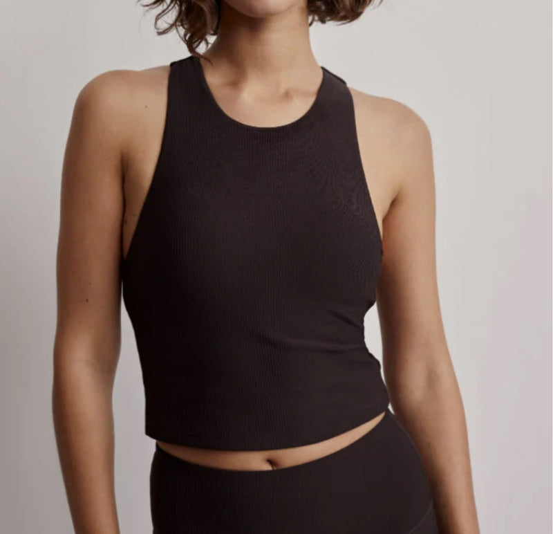 Varley Lets Move Rib Kempton Bra - Chocolate Torte