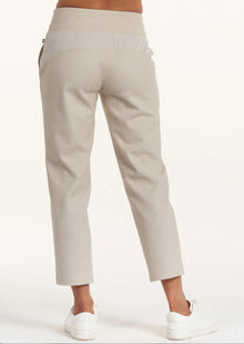 Thrive Société Quinn Rib Trim Trouser - Stone