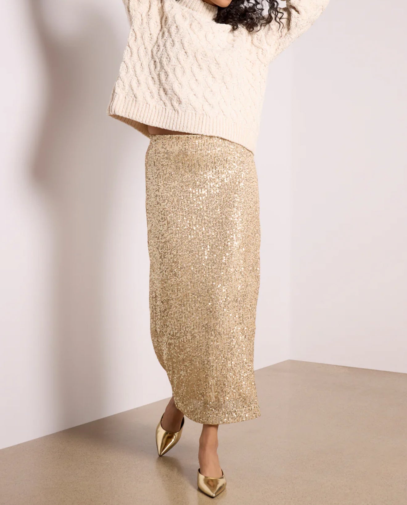 Z Supply Saturn Sequin Skirt - Champagne