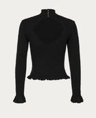 Nation Ltd Yael Open Back Turtleneck - Jet Black