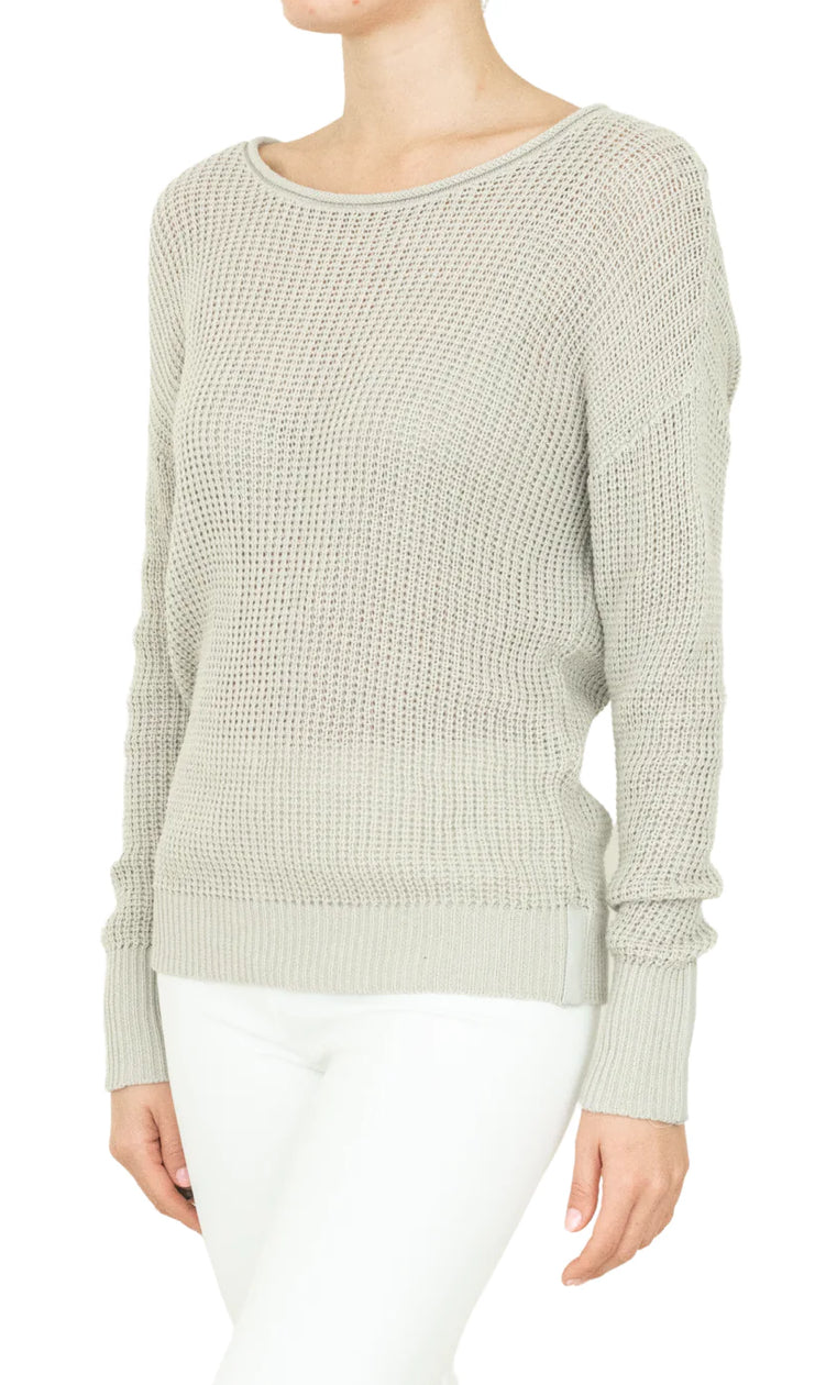 Elaine Kim Cotton Waffle Knit Ramsey Sweater - Pumice