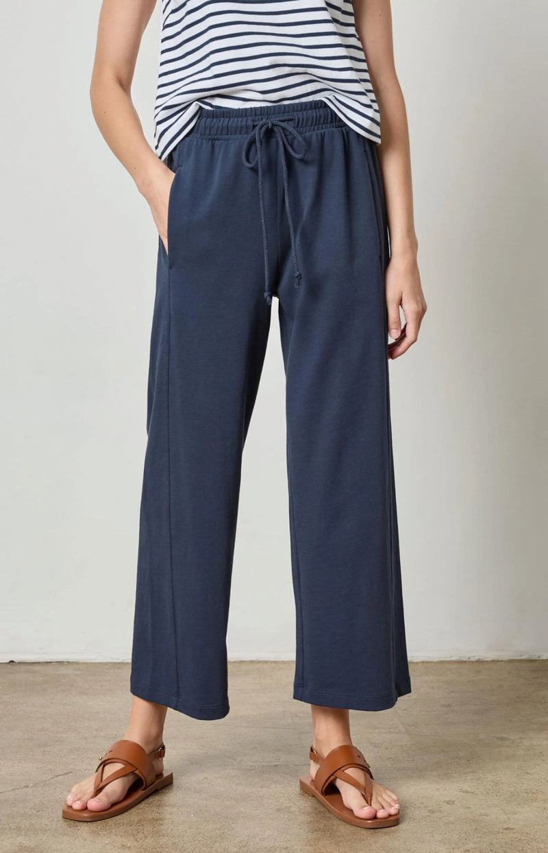 LILLA|P  Seamed Wide Leg Pant - Navy