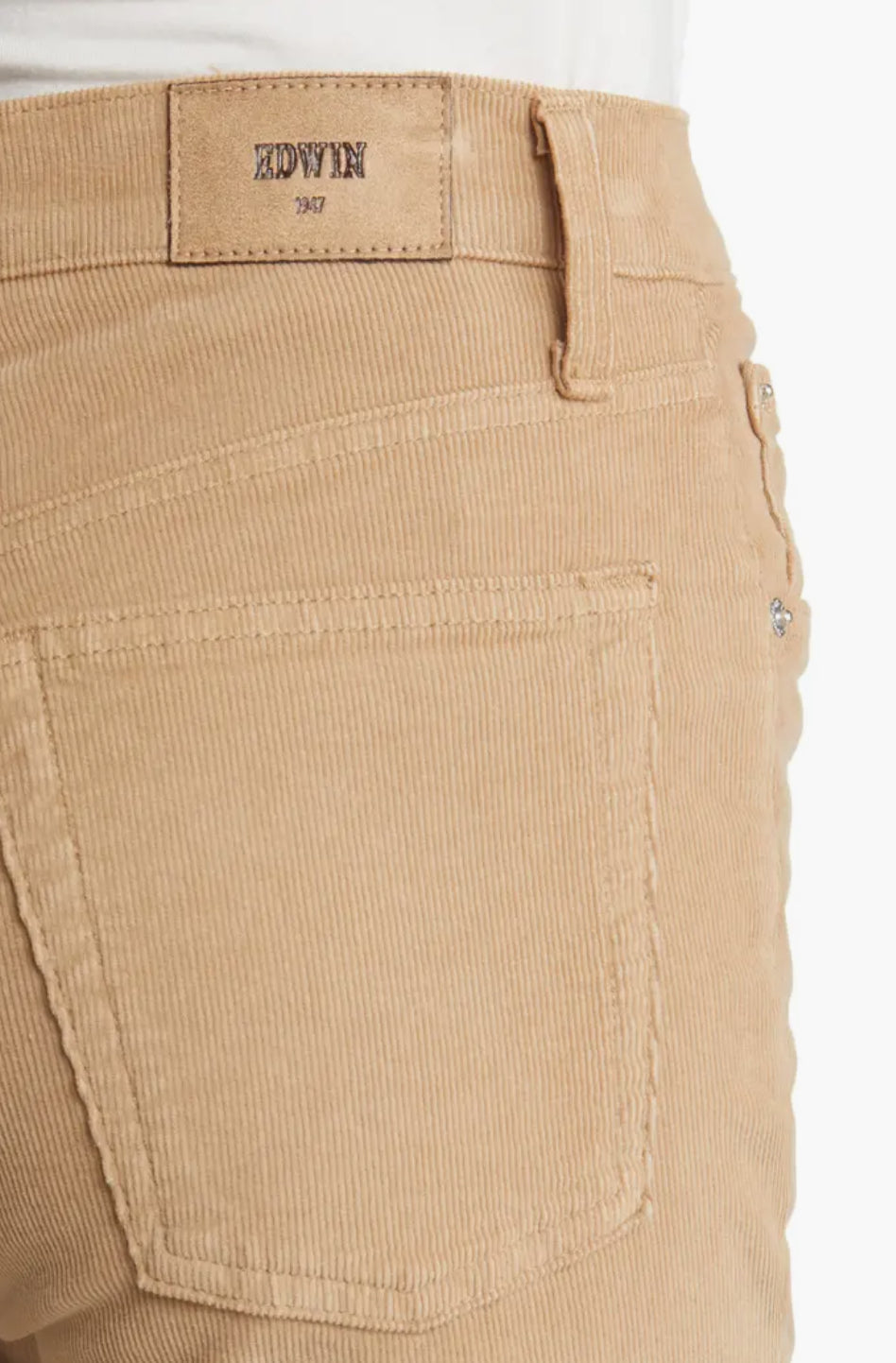 EDWIN Ryder High Waist Flare Corduroy Jeans - Camel