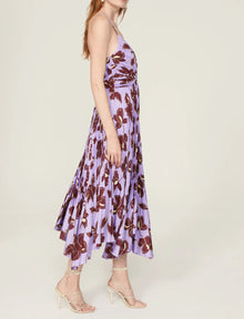 SIMKHAI Portia Midi Dress - Lavender Print