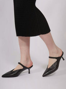 Halmanera Tania Mule With Strap - Nero