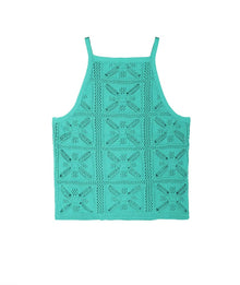 525 America Crotchet Halter Tank - Canyon