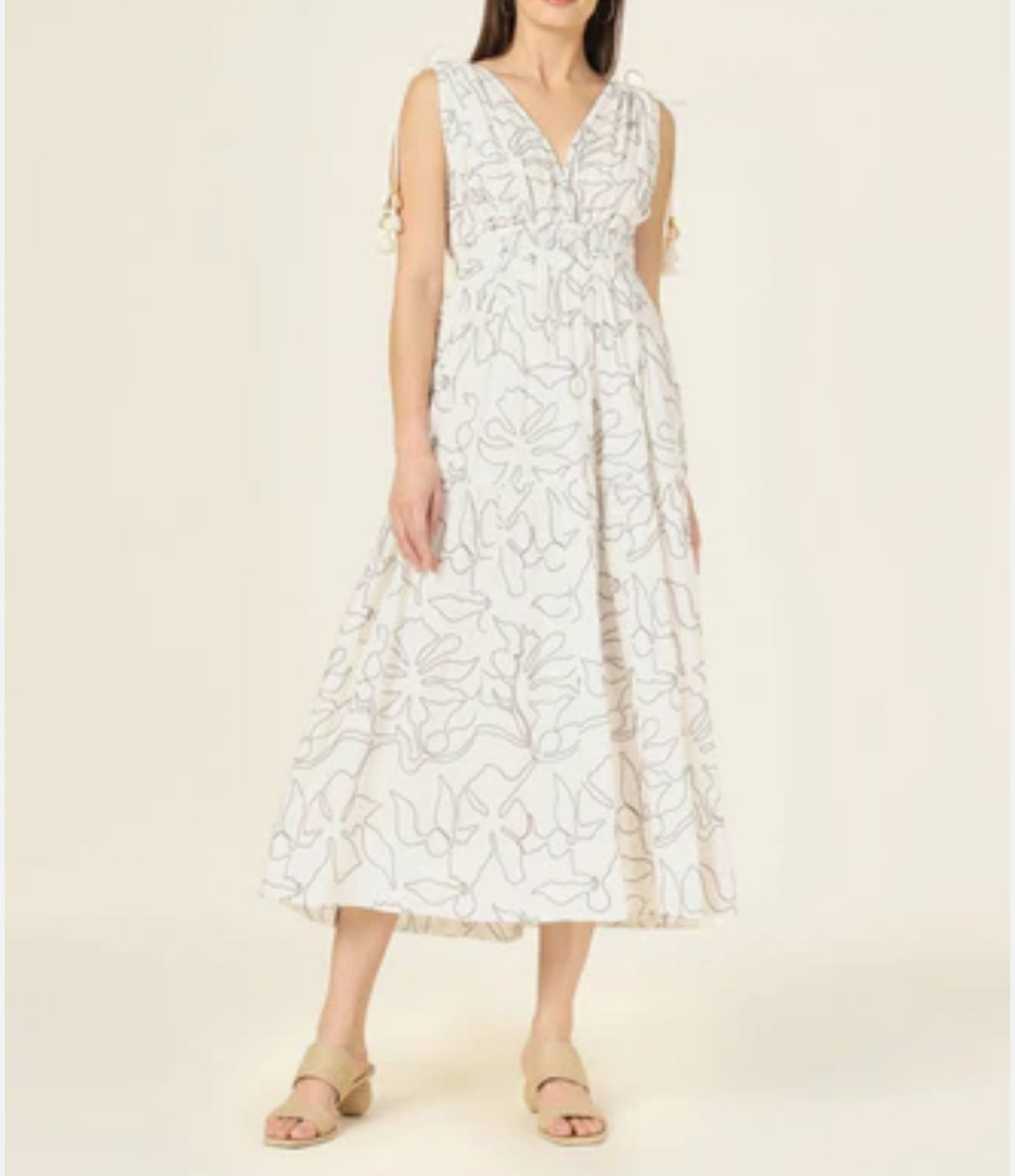 Omika Rosalita Midi Dress - Uma Coconut