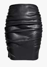 AS by DF Everly Stetch Leather Skirt - Black