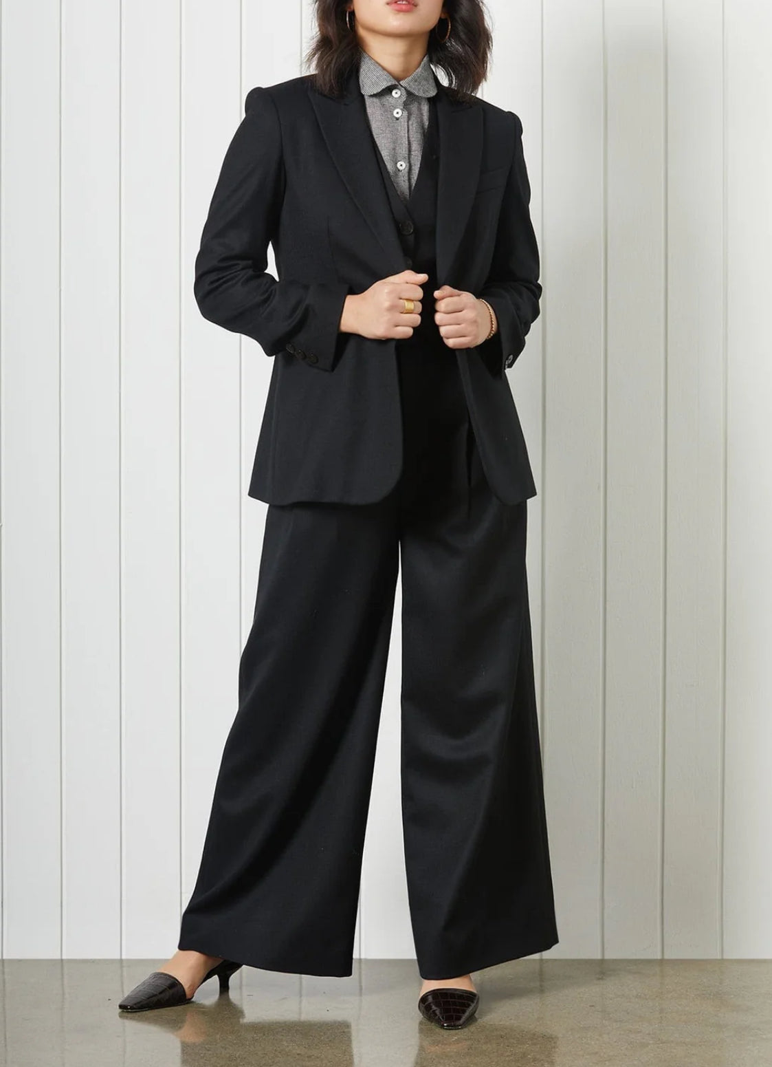 Christine Alcalay Amanda Wool Pant - Black