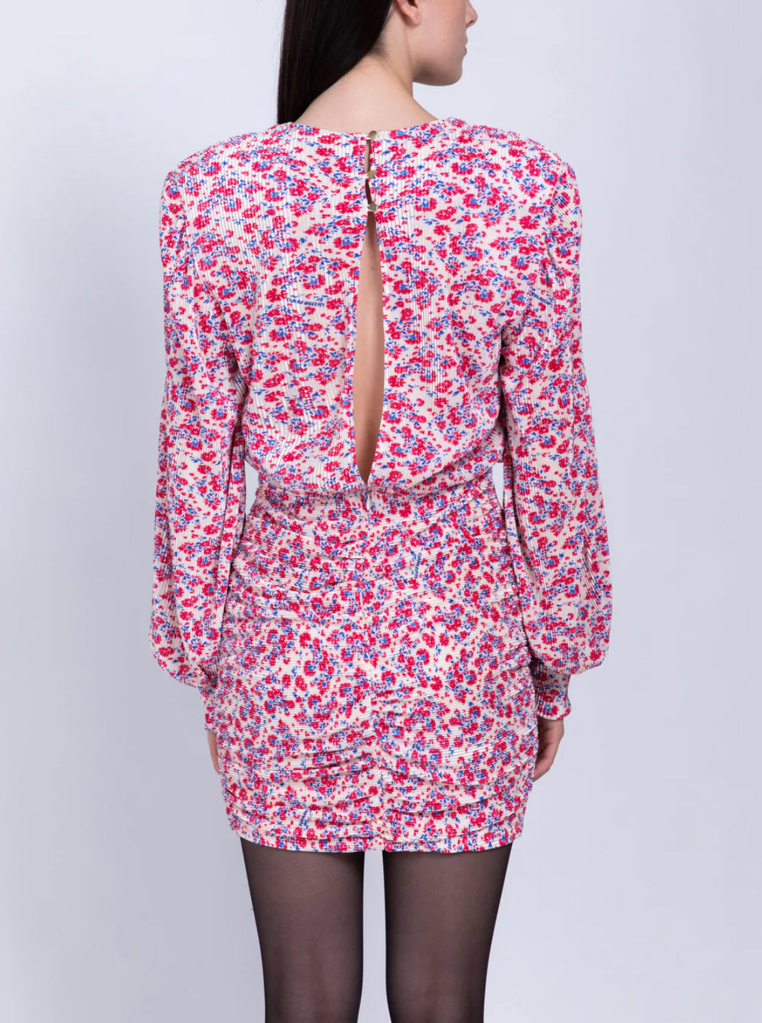 Sabina Musayev Capella Puff Sleeve Dress - Red Floral Multi