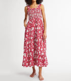 MILLE Garden Dress - Red Zinnia