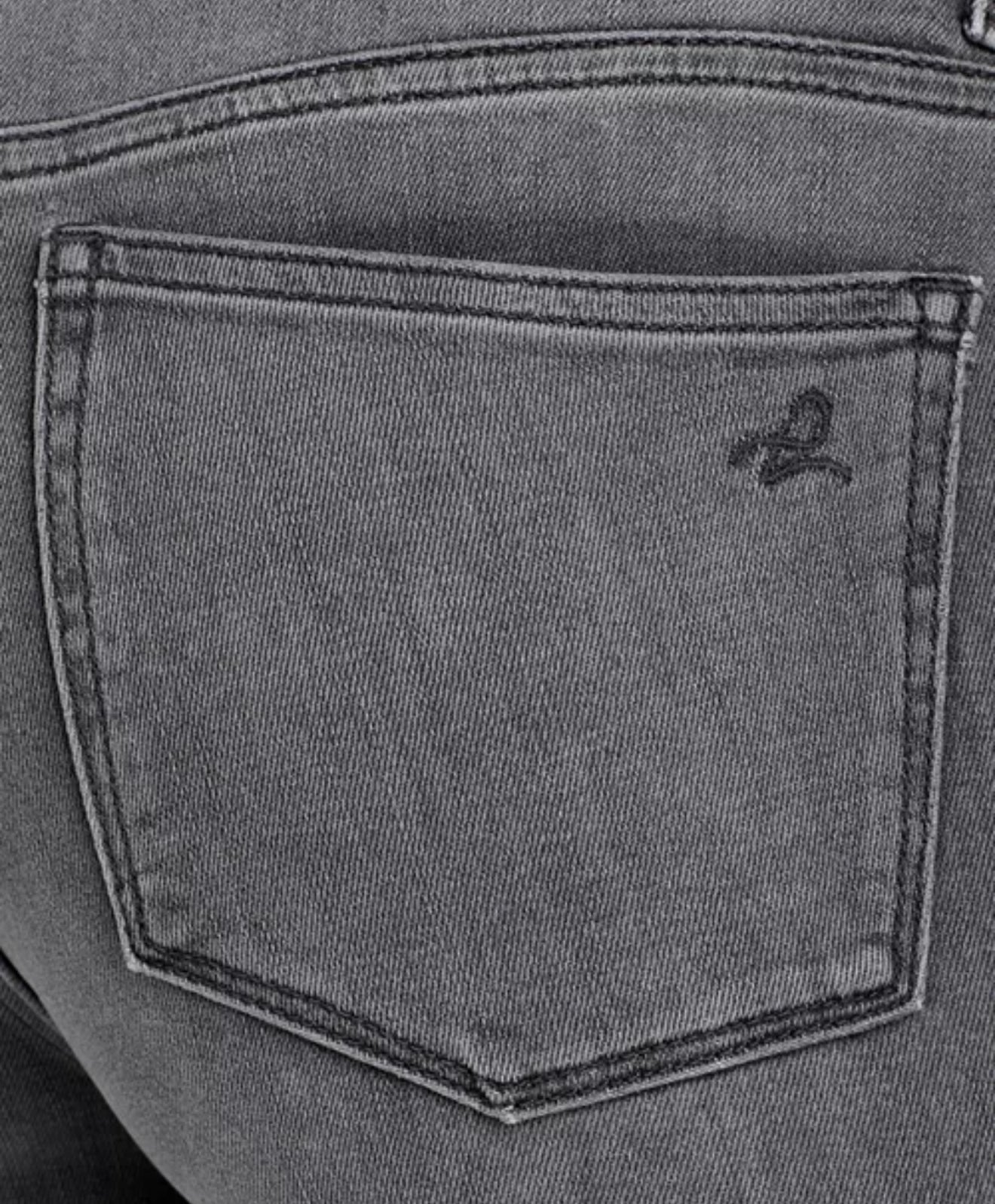 DL1961 Mara Instasculpt Mid Rise Straight Jeans - Overcast Raw