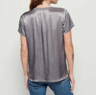 Nation Ltd Satin Marie Top - Smoke