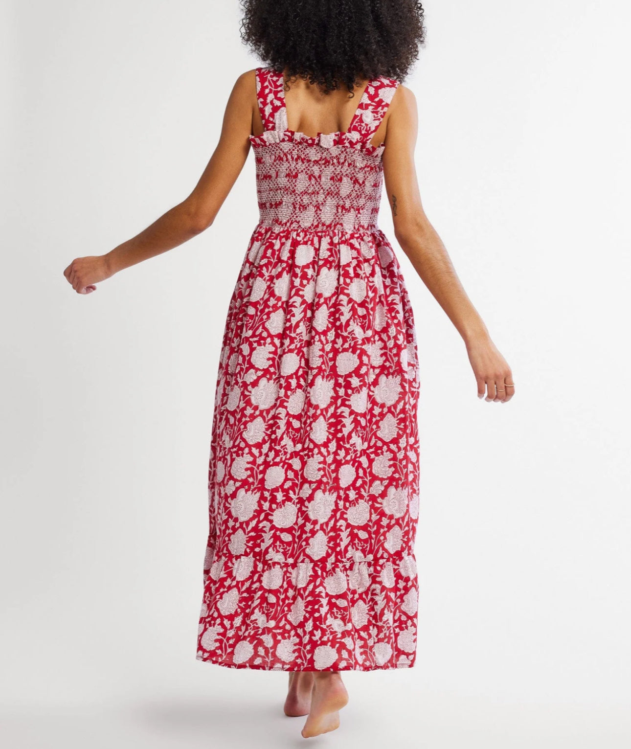 MILLE Garden Dress - Red Zinnia