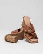 GAIMO Karoo Crisscross Knotted Sandal - Cognac