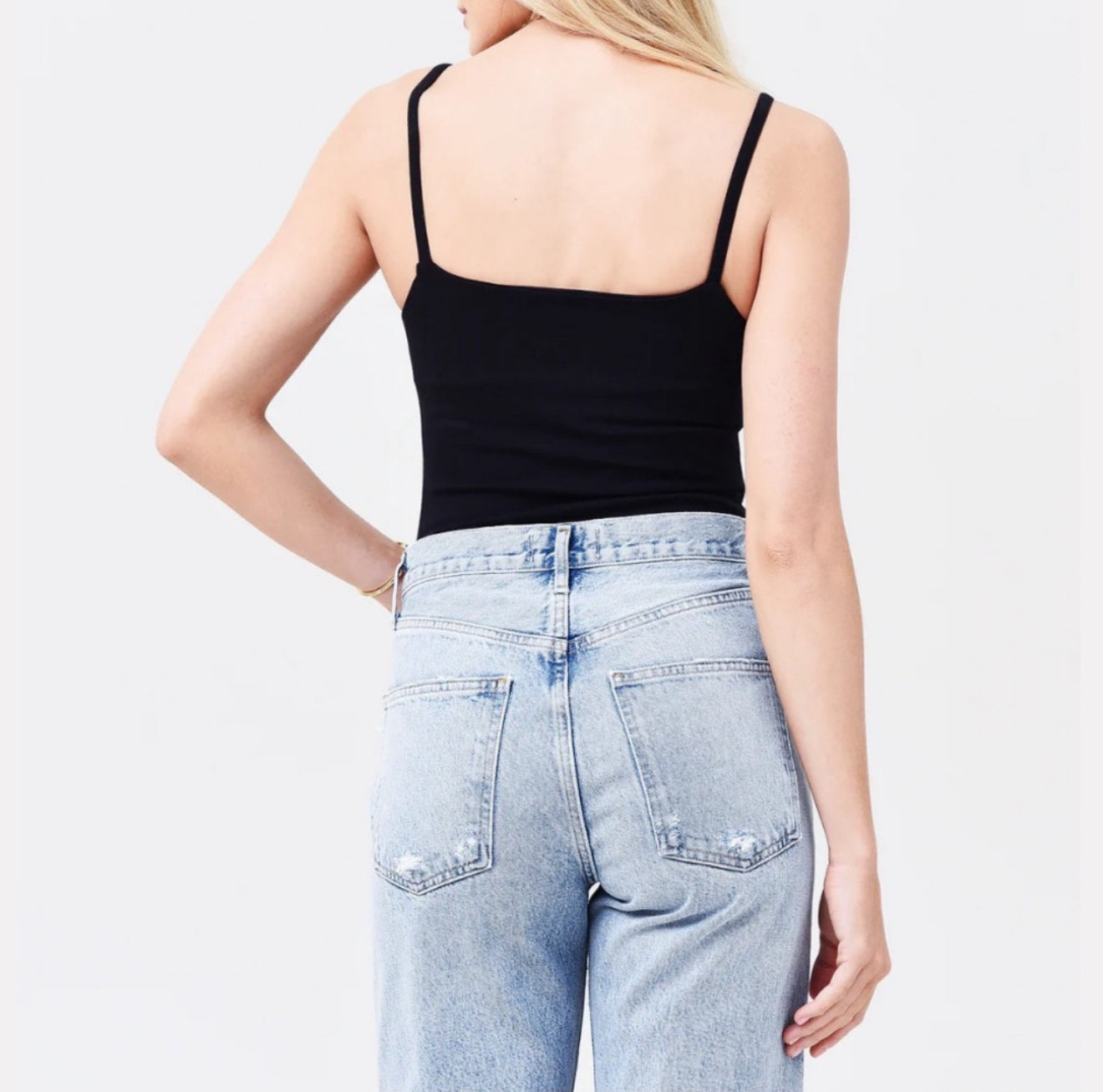AGOLDE Squareneck Bodysuit - Black
