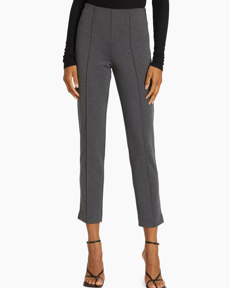 ATM Anthony Thomas Melillo High Rise Stretch Ponte Pants - Heather Charcoal