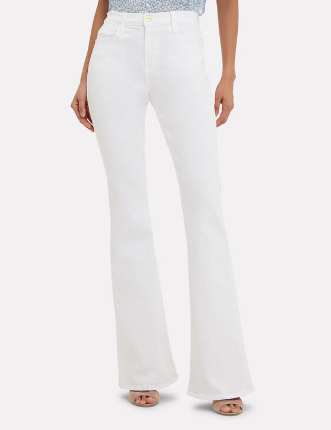 Frame Le High Flare Jeans - Blanc