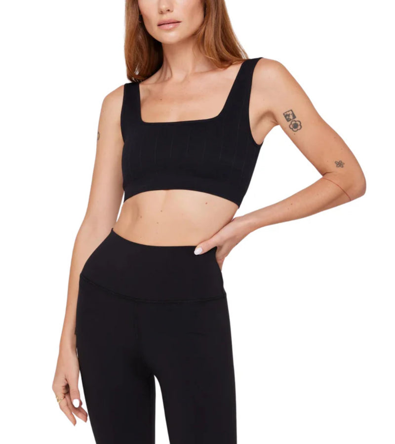 Spiritual Gangster Amara Wide Fib Bra - Black