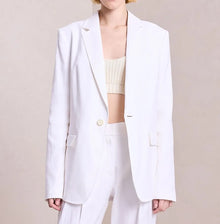 A.L.C. Donovan Linen Blend Blazer - White