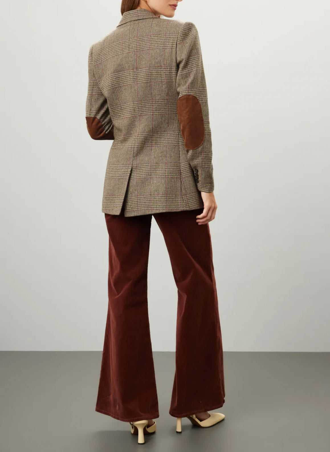 Derek Lam 10 Crosby Madalyn Single Breasted Blazer - Amber Green Multi