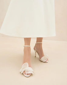 Loeffler Randall Estella Ruffle Heeled Sandal - Pearl