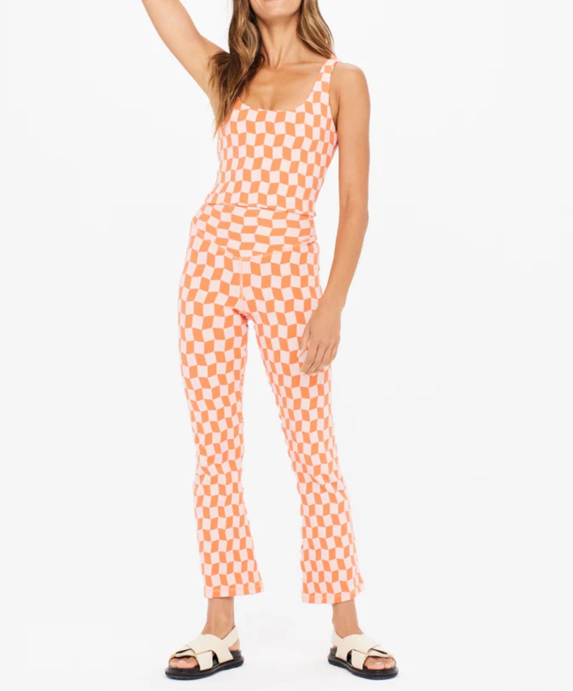 The Upside Yosemite Thia Flare Pant - Nectarine Petal