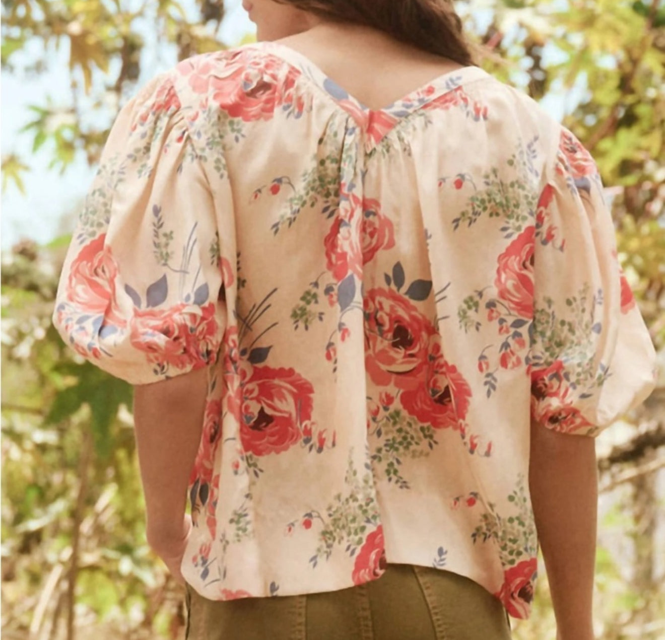 The Great. The Bungalow Top - Echo Rose Print