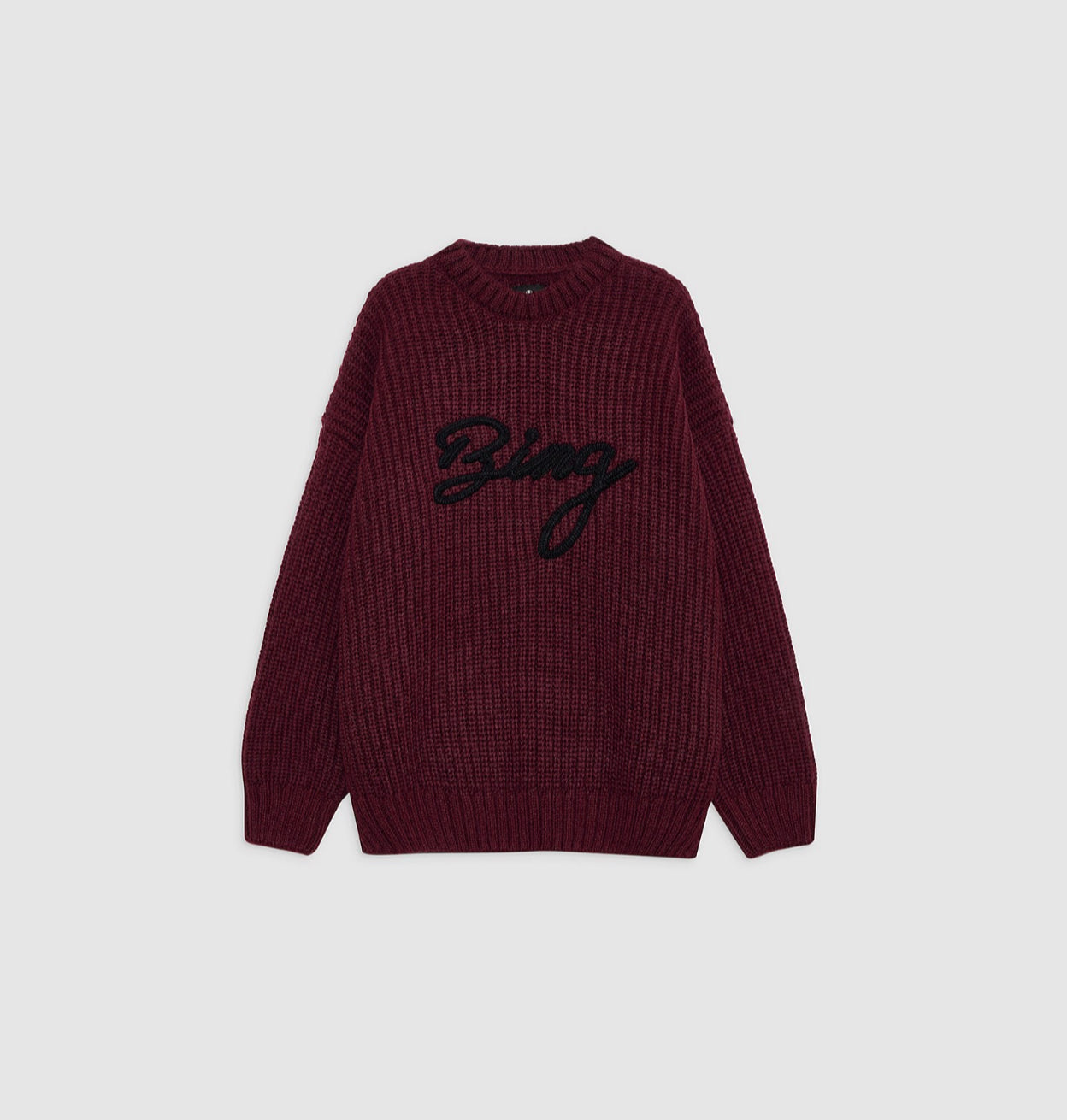 Anine Bing Sydney Crew Sweater Signature - Zinfandel