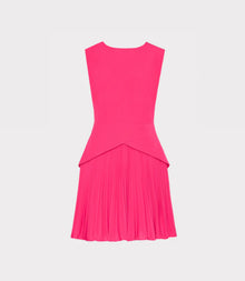 MILLY Haddy Pleated Mini Dress - Pink