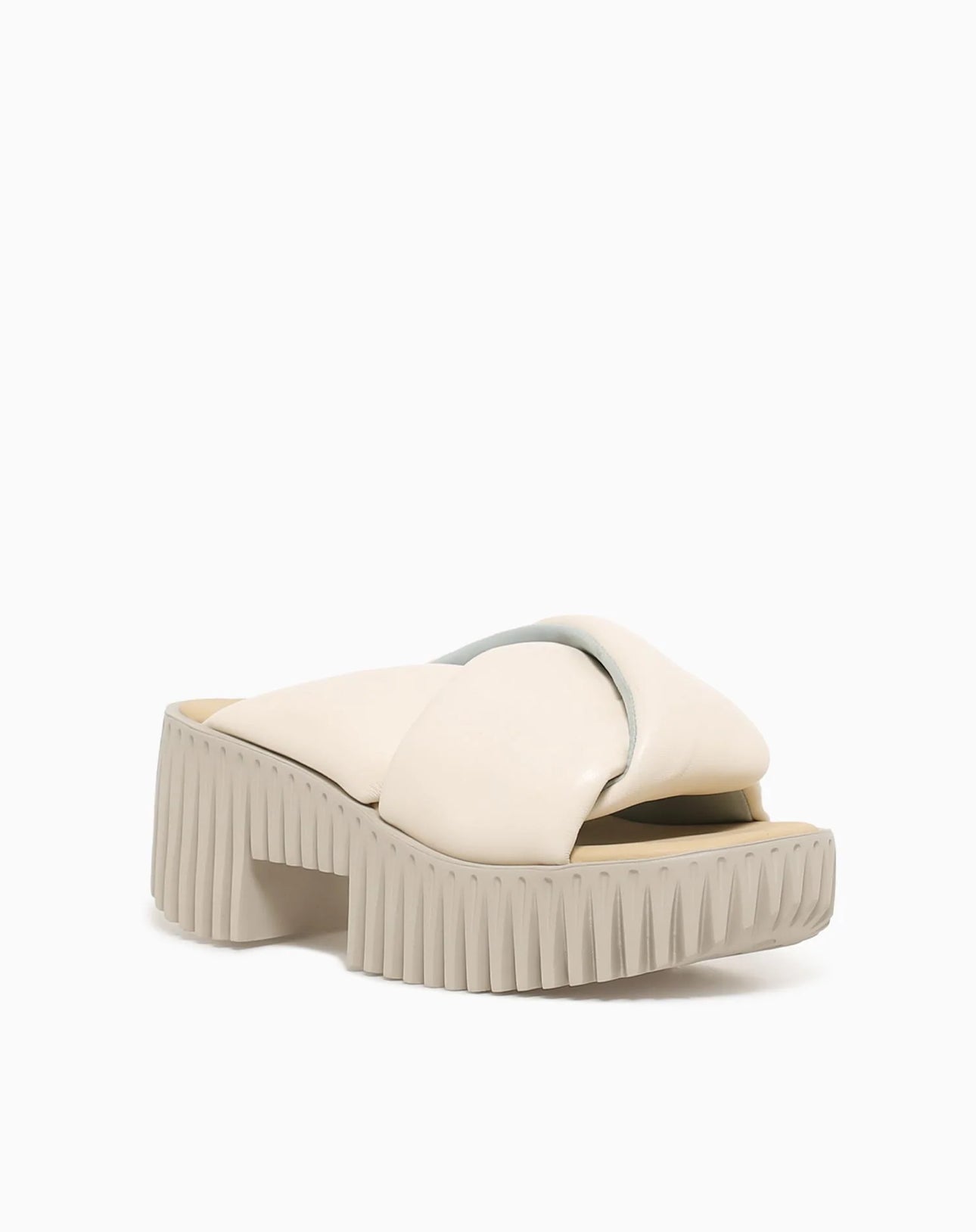 4CCCCEES Plia Anda Leather Platform - Ivory