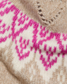 dh New York Hannah Pointelle Fair Isle-Inspired Sweater