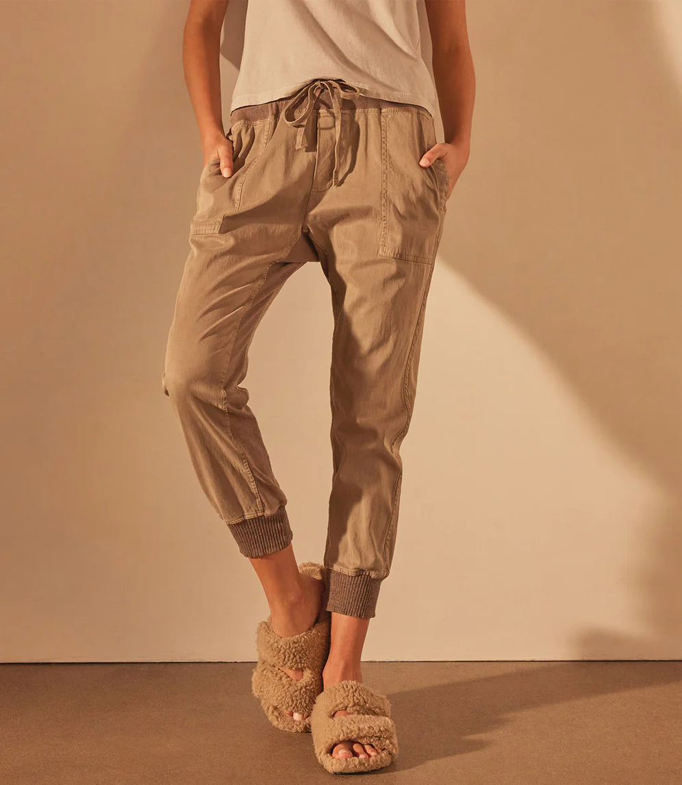 James Perse Mixed Media Pant - Coyote