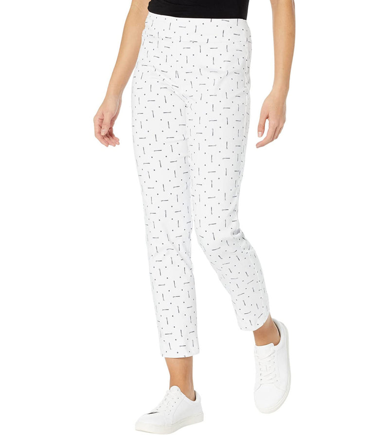 Krazy Larry Pull-On Ankle Pants - White Golf