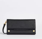 Hammitt AJ Crossbody Clutch - Black/Brushed Gold/Red Zip