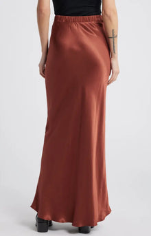 Nation Ltd Gaia Bias Cut Skirt - Cinnamon
