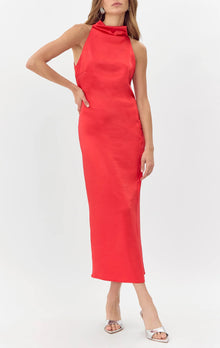 Greylin Brayeln Mock Neck Dress - Red