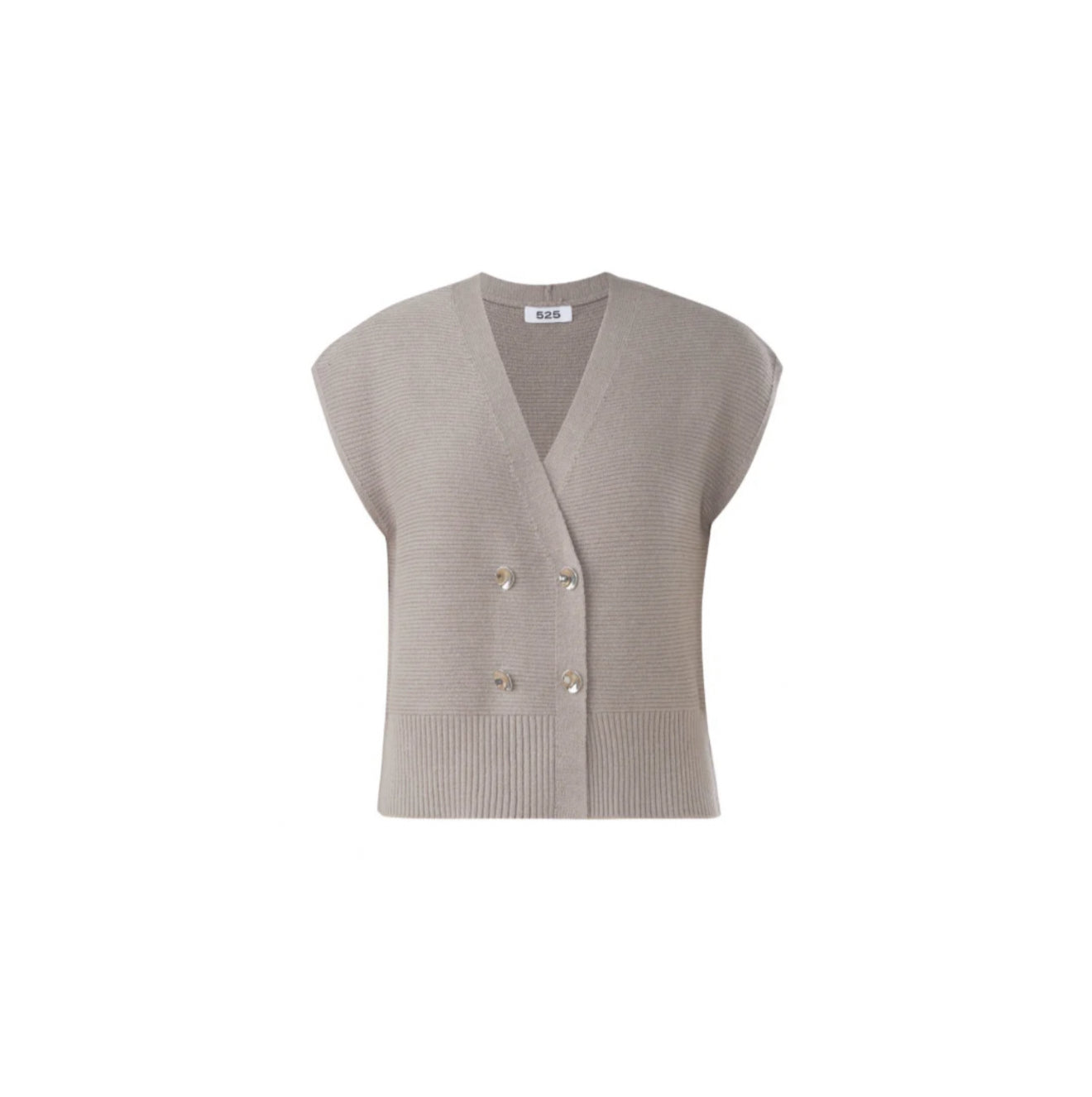 525 Jayda Double Breasted Vest - Moon Rock