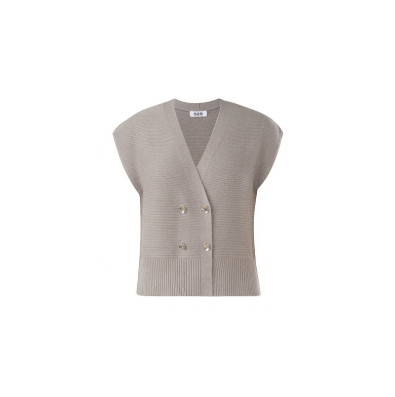 525 Jayda Double Breasted Vest - Moon Rock
