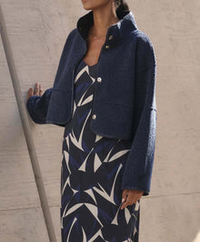 Velvet by Graham & Spencer Kelly Luxe Sherpa Reversible Jacket - Navy